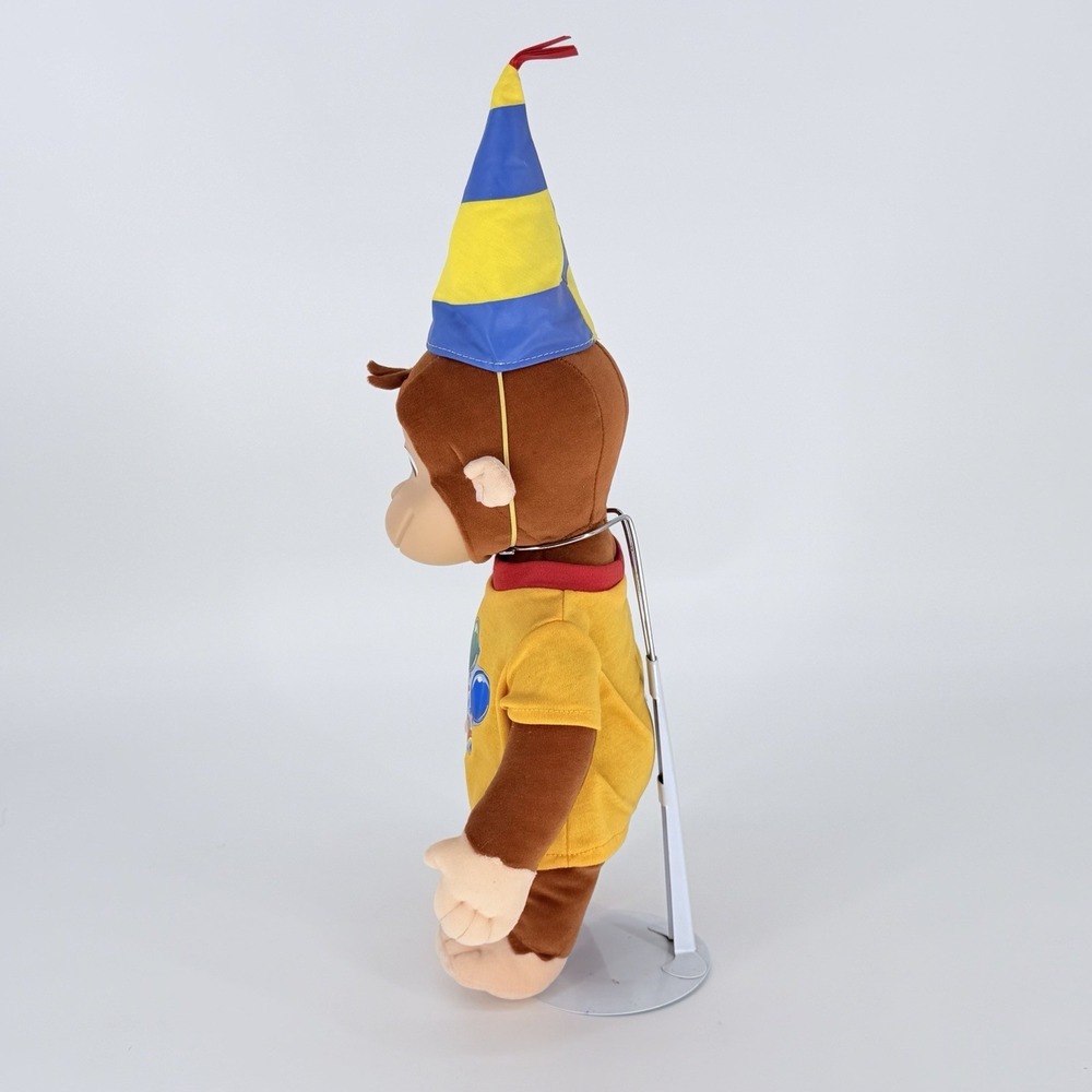 Curious George Birthday Plush Marvel 15" Hat 2005 Universal Rubber Face - Picture 6 of 13